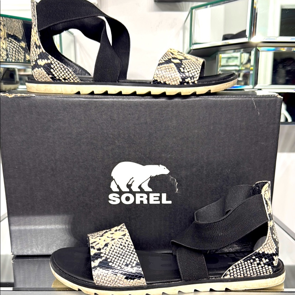 Sorel Ella Snakeskin print  Sandals